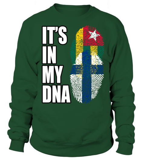 Togolese And Finland Mix Heritage DNA Flag Sweatshirt Unisex