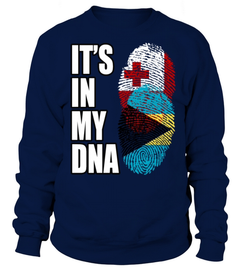Tongan And Bahamian Mix Heritage DNA Flag Sweatshirt Unisex