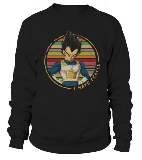 Vegeta I hate people sunset vintage Sweatshirt Unisex