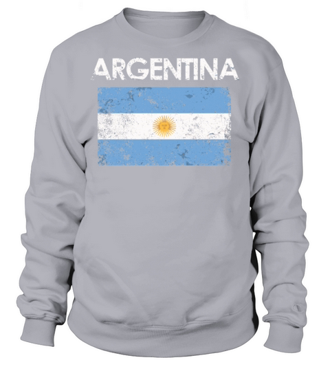 Vintage Argentina Argentinian Flag Pride Sweatshirt Unisex