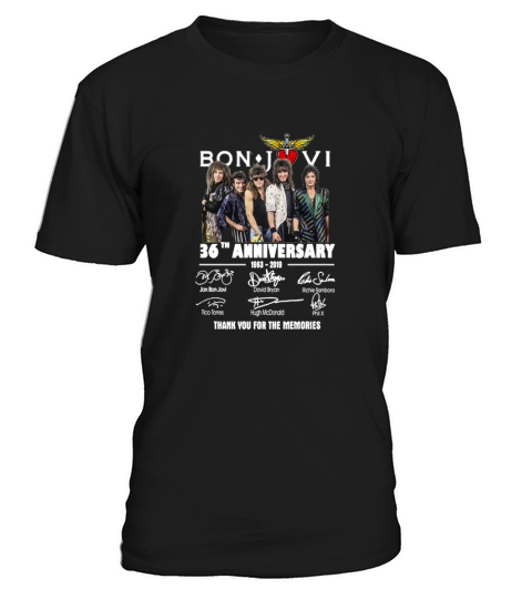 Bon Jovi 36th anniversary 1963-2019 thank you for the memories shirt T-Shirt Unisex