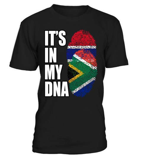 Gambian And South African Mix Heritage DNA Flag T-Shirt Unisex