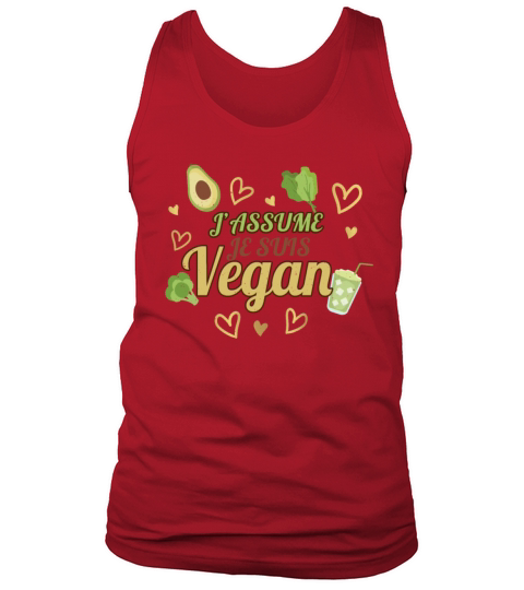 Avocado Vegetable Vegetarian I Assume Im Vegan Tank Top Unisex