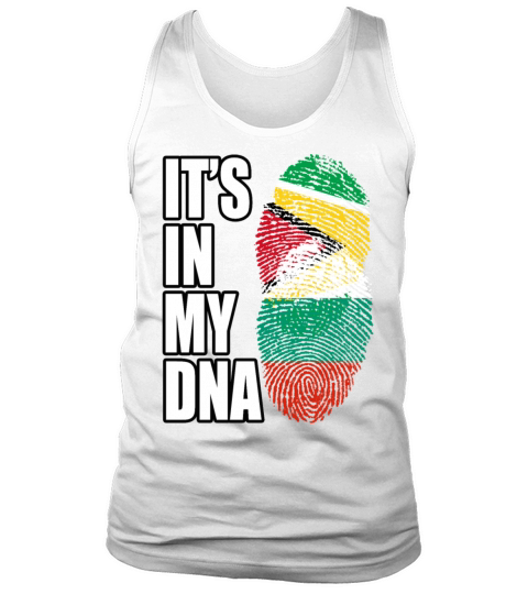 Guyanese And Bulgarian Mix Heritage DNA Flag Tank Top Unisex