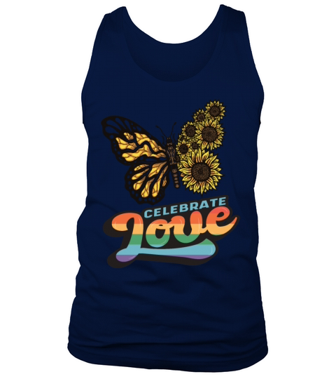 Love Sunflower Butterfly Motivational Quote with B Tank Top Unisex