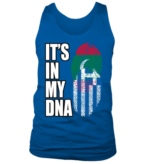 Maldivian And Greek Mix Heritage DNA Flag Tank Top Unisex