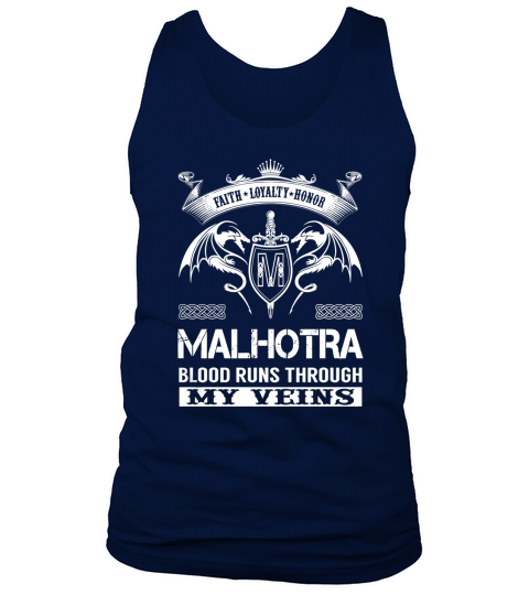 MALHOTRA Blood Runs Through My Veins Name Shirts Tank Top Unisex