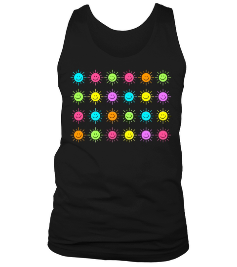 Neon Happy Sun - Multicolor Tank Top Unisex