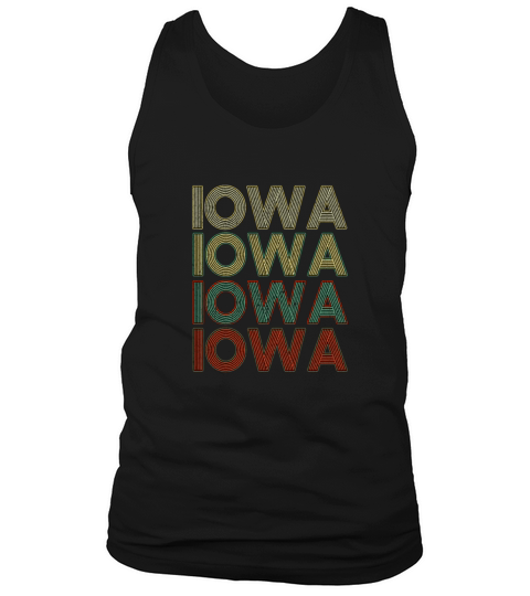 Retro America State Flag Vintage Iowa Tank Top Unisex
