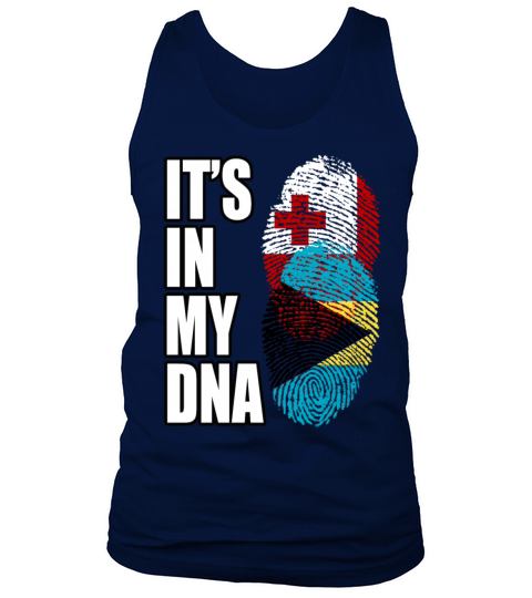 Tongan And Bahamian Mix Heritage DNA Flag Tank Top Unisex