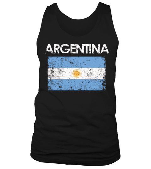 Vintage Argentina Argentinian Flag Pride Tank Top Unisex