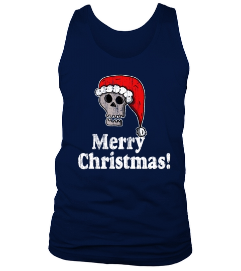 Vintage Merry Christmas Santa skull 2 Tank Top Unisex