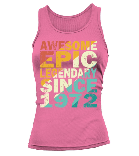 50th birthday vintage 1972 legendary since 1972 Tank top Woman