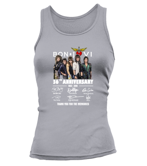 Bon Jovi 36th anniversary 1963-2019 thank you for the memories shirt Tank top Woman