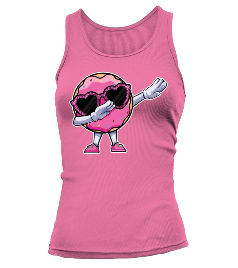 Dabbing Donut Wearing Glass - Funny Dab Doughnut Tank top Woman