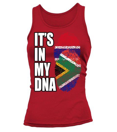 Gambian And South African Mix Heritage DNA Flag Tank top Woman