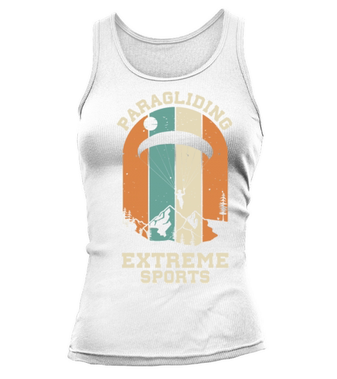 Paragliding extreme sports design vintage retro Tank top Woman