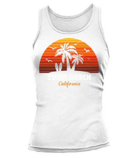 Retro Zuma Beach California Sunset Cool Vacation Tank top Woman