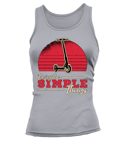 Scooter Driver Enjoy The Simple Things Stunt Retro Tank top Woman
