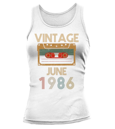 Vintage Birthday June 1986 Tank top Woman