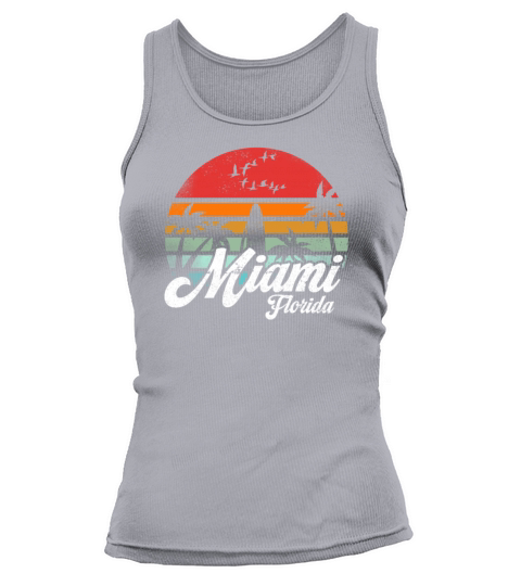 Vintage Miami Florida Surfing Retro Surf Cool Wave Tank top Woman
