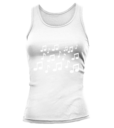 White music notes T-Shirt Tank top Woman