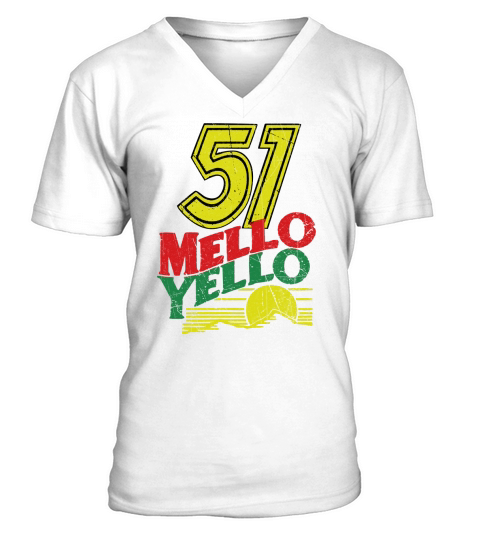 51 MELLO YELLO - DAYS OF THUNDER - DISTRESSED T-Shirt V-Neck T-shirt