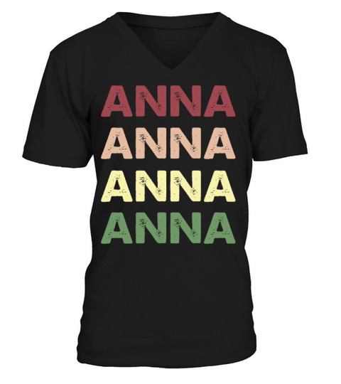 Anna Shirt - Funny Vintage Personalized Anna V-Neck T-shirt