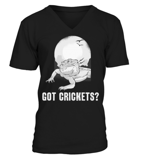 Bearded Dragon Got Crickets Funny Pet Lizard Lover V-Neck T-shirt