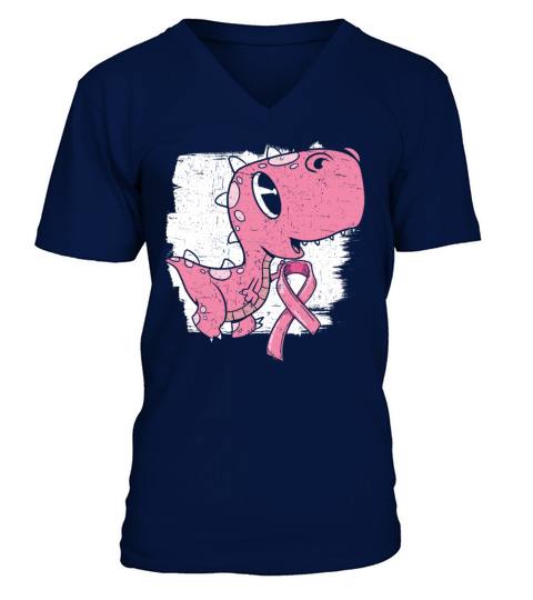 Breast Cancer Awareness Month Dinosaur Lover Dino V-Neck T-shirt