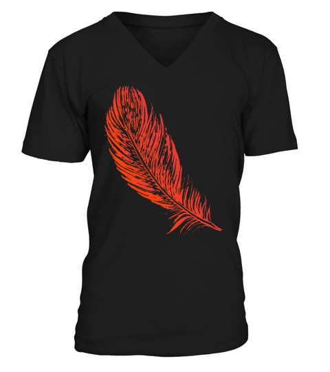feather V-Neck T-shirt