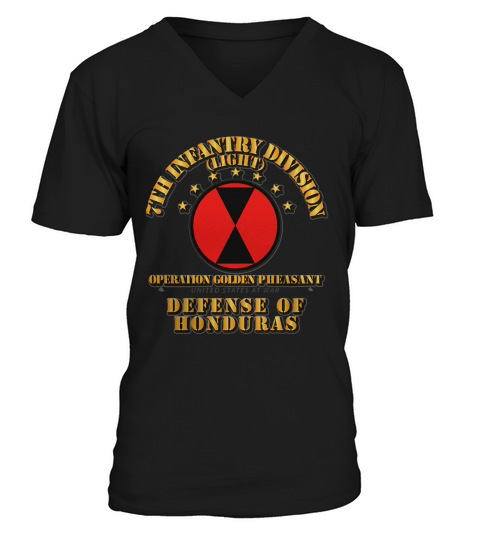 Golden Phesant - 7th Infantry Division V-Neck T-shirt