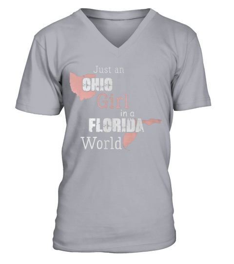 Just an Ohio girl in a Florida world T-shirt T-Shirt V-Neck T-shirt