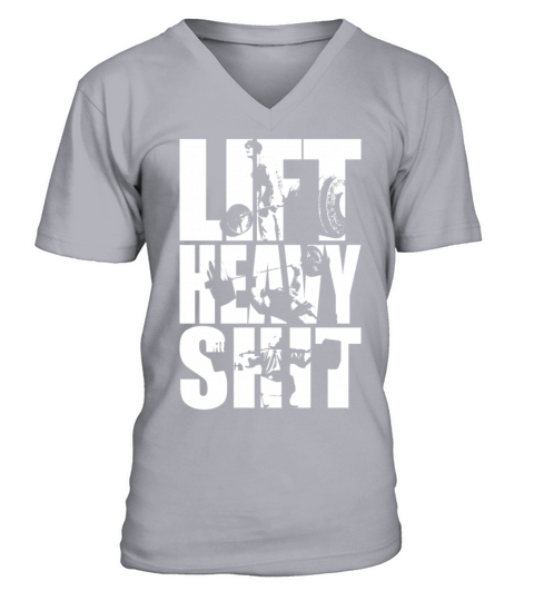 lift heavy shit squat bench deadlift iconic WHITE V-Neck T-shirt