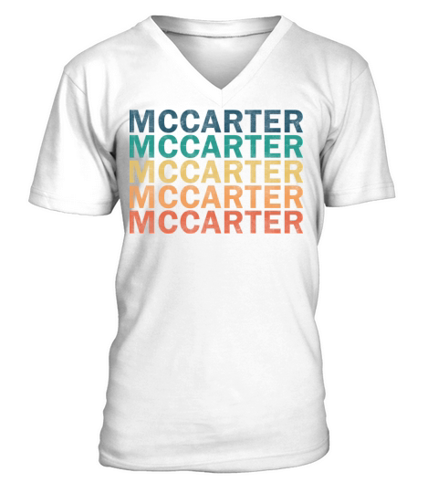 Mccarter Name T Shirt - Mccarter Vintage Retro Nam V-Neck T-shirt