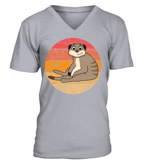 Meerkat Lovers Retro Gift Funny Animals V-Neck T-shirt