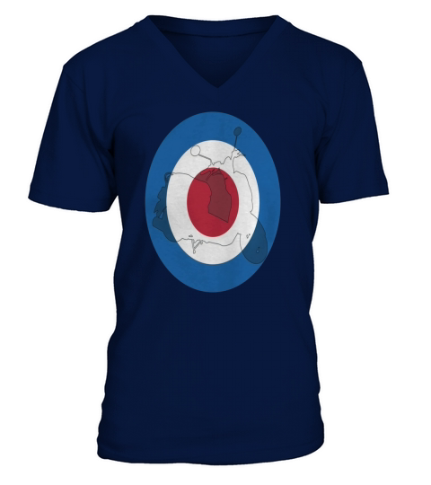 Mod scooter and target V-Neck T-shirt
