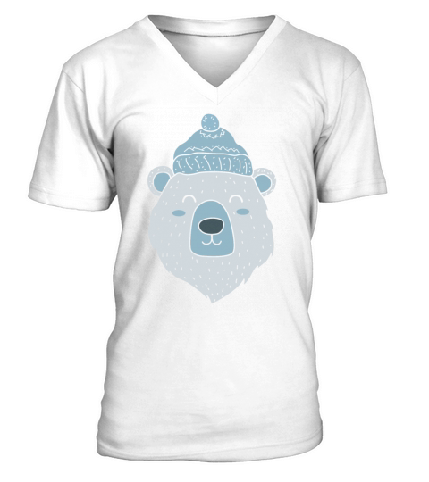 polar bear Ice Bear Icebear Winter Winter Hat gift V-Neck T-shirt