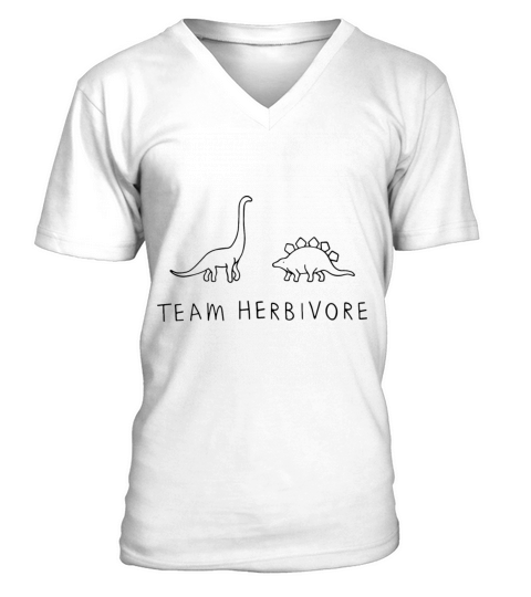 TEAM HERBIVORE vegan V-Neck T-shirt