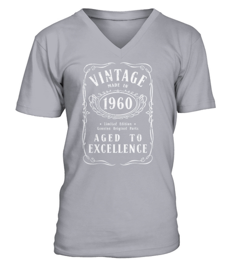 Vintage 1960 Birthday Gift Idea V-Neck T-shirt