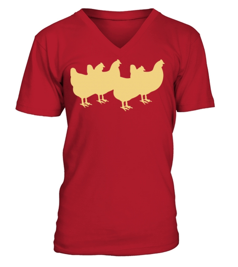 VINTAGE CHICKEN V-Neck T-shirt
