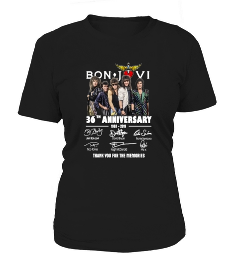 Bon Jovi 36th anniversary 1963-2019 thank you for the memories shirt Women's T-Shirt