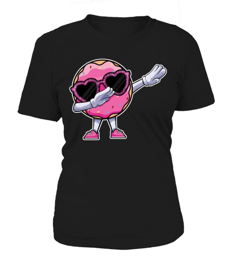 Dabbing Donut Wearing Glass - Funny Dab Doughnut Women's T-Shirt
