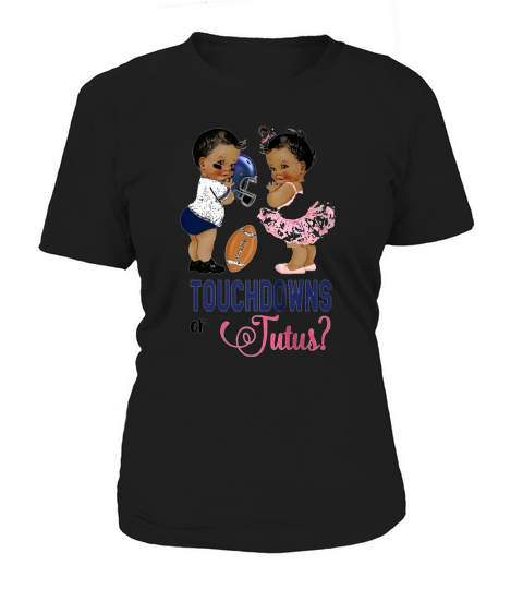 Ethnic Touchdowns or Tutus Gender Reveal Party T-Shirt Women's T-Shirt