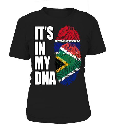 Gambian And South African Mix Heritage DNA Flag Women's T-Shirt