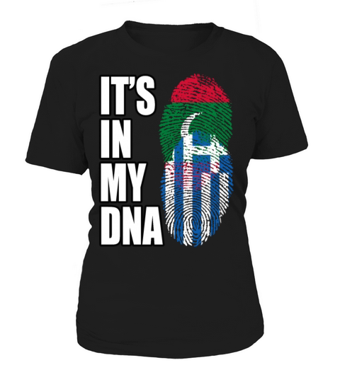 Maldivian And Greek Mix Heritage DNA Flag Women's T-Shirt