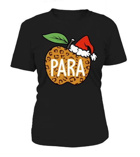 PARA Leopard Apple Santa Hat Women's T-Shirt