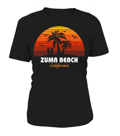 Retro Zuma Beach California Sunset Cool Vacation Women's T-Shirt