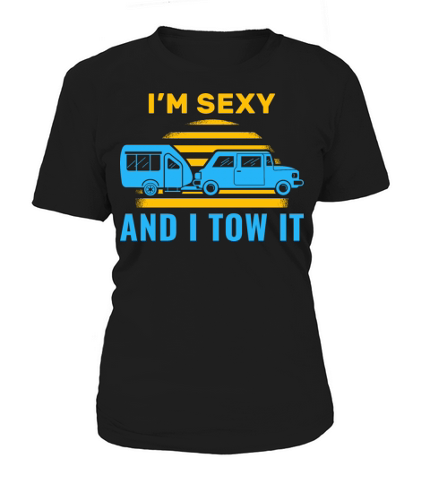 Sexy Vintage Towing Trailer Camp Women's T-Shirt