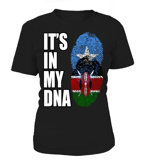 Somali And Kenyan Vintage Heritage DNA Flag Women's T-Shirt